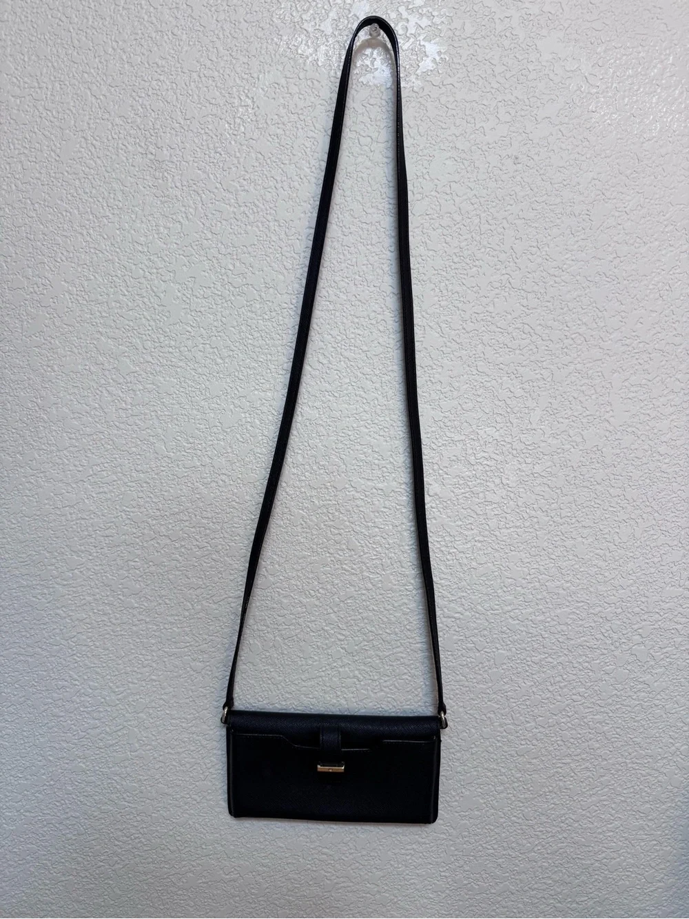 Kate Spade Black Saffiano Leather Wallet With Strap Women’s OS Gold - Picture 6 of 10